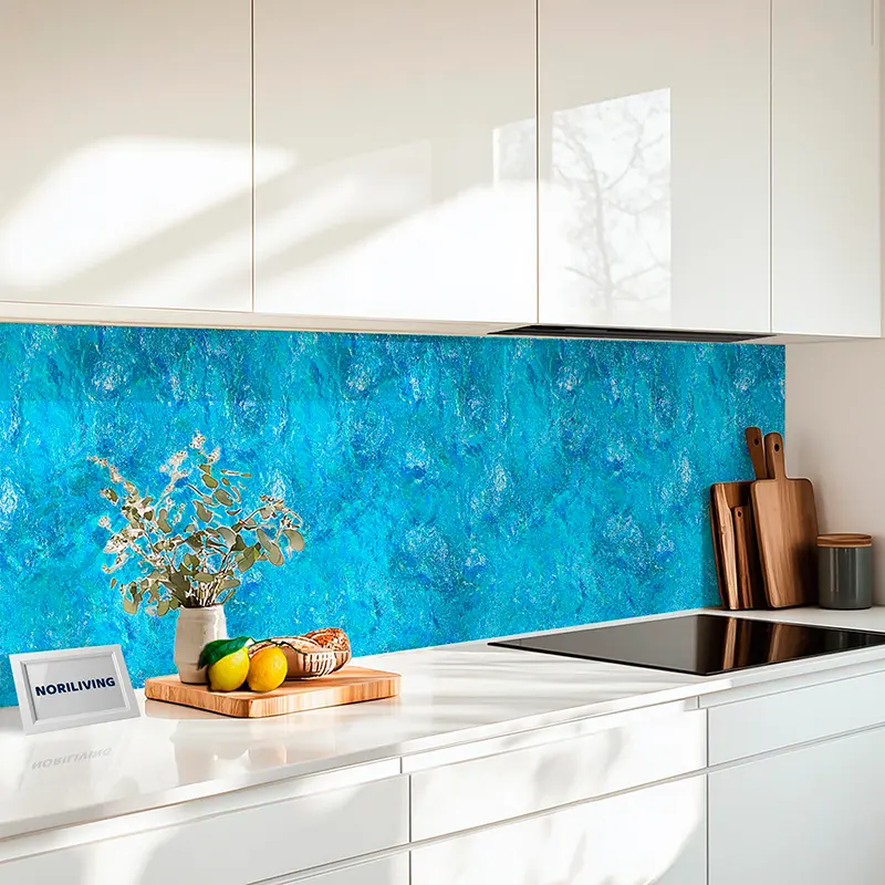 Küchenrückwand Echtglasoptik Profiline Wasser Optik blau 112