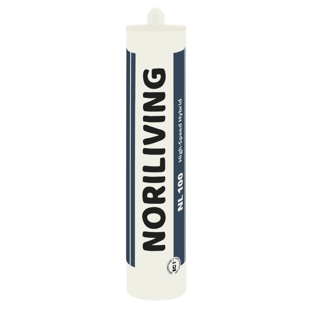 Produktbild einer NORILIVING NL 100 Dichtstoffkartusche, High-Speed Hybrid Füllmaterial in zylindrischer Form.