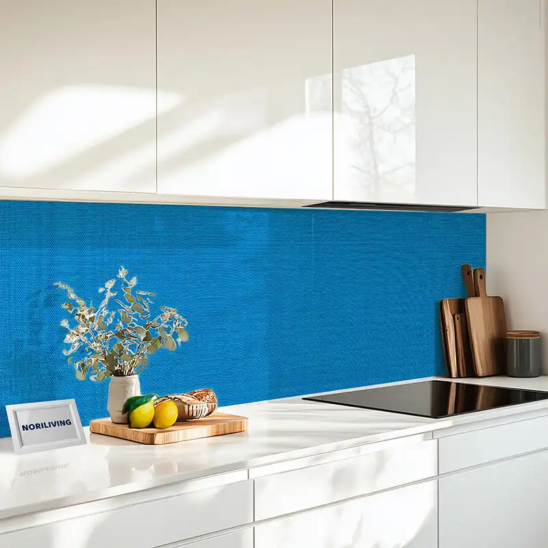 Küchenrückwand Alu 1-4 teilig Gewebestruktur Blau 2237 Küchenrückwand Alu 1-4 teilig Gewebestruktur Blau 2237