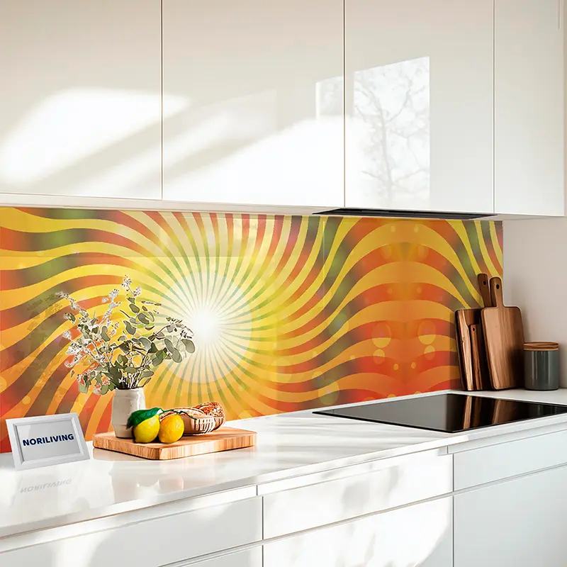 Fliesenspiegel Alu Kreis- und Wellenmuster 303