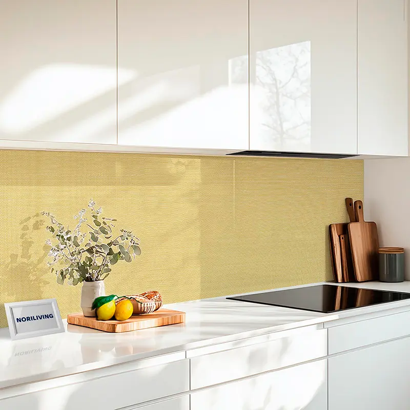 Küchenrückwand Alu 1-4 teilig Gewebestruktur Beige 2255