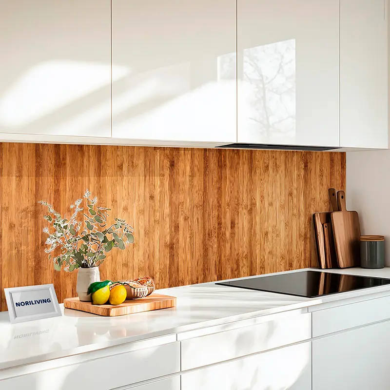 Küchenrückwand Echtglasoptik Profiline Naturholzwand 109