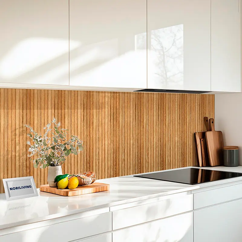Küchenrückwand Echtglasoptik Profiline Naturholzwand 141