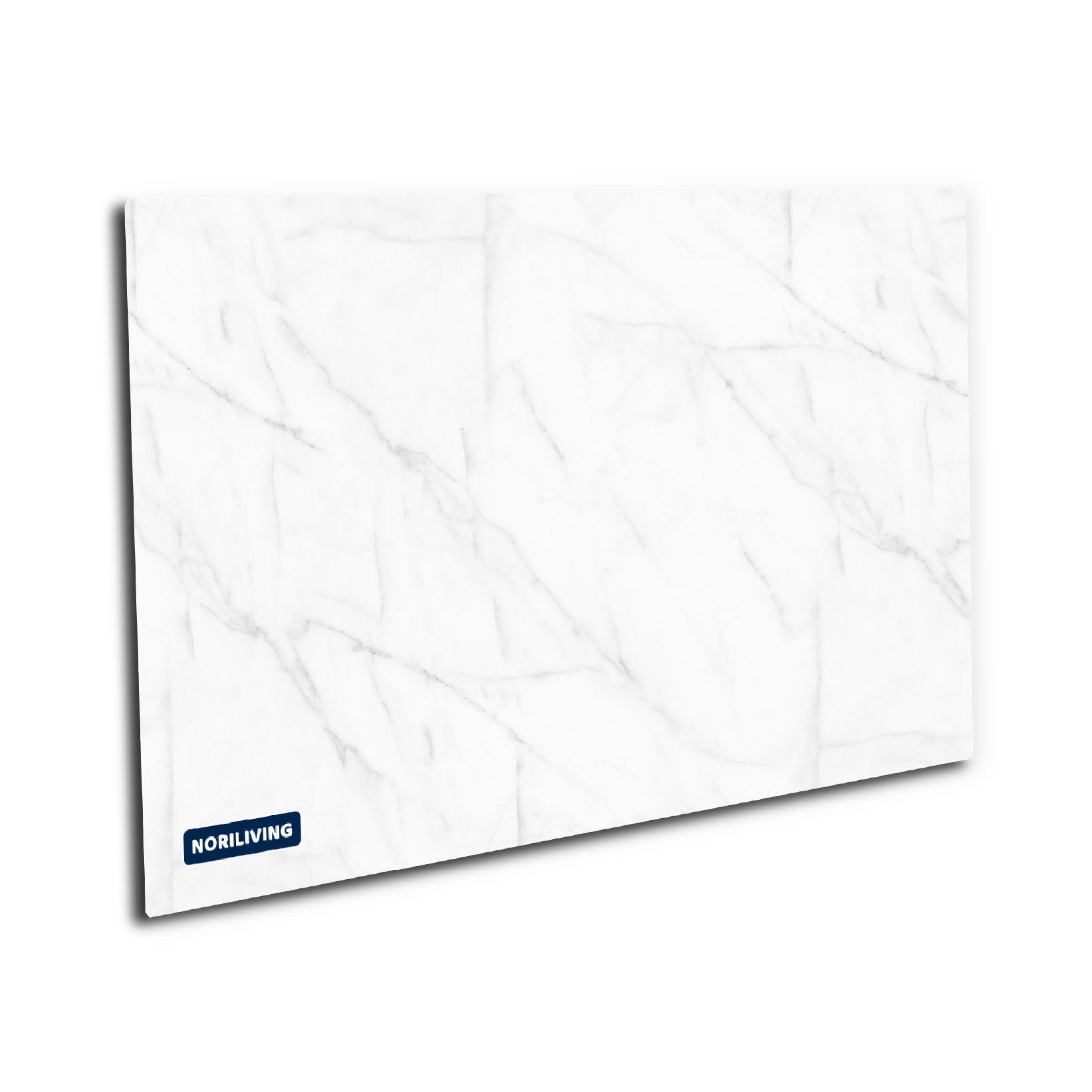 Heizpanel mit Marmordesign von Noriliving Heizpanel mit Marmordesign und Noriliving-Logo