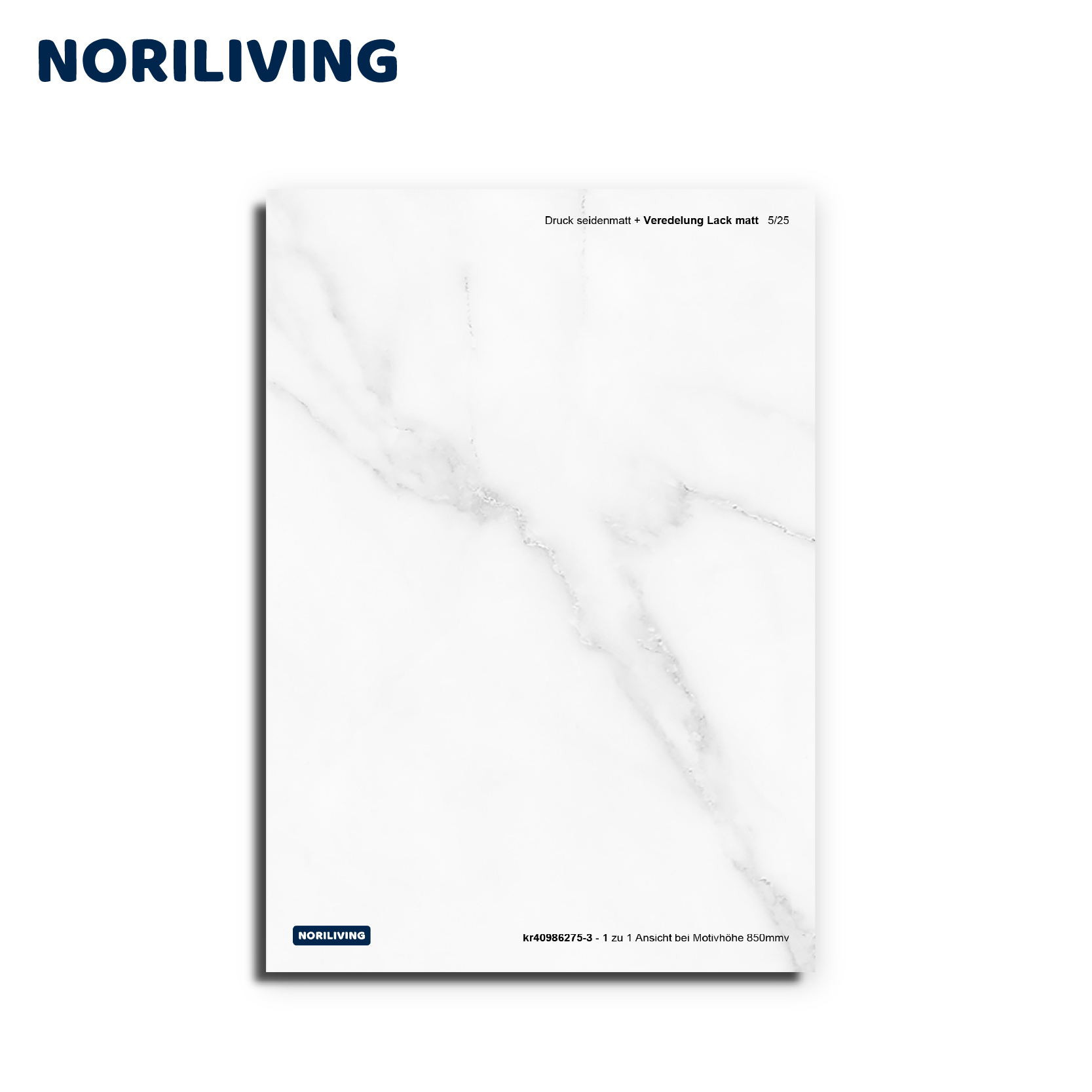 Noriliving - Druck seidenmatt mit Lackveredelung, Marmoroptik Eine Wandverkleidung in Marmoroptik von Noriliving, seidenmatt bedruckt und matt lackiert, Artikelnummer kr40958275-3