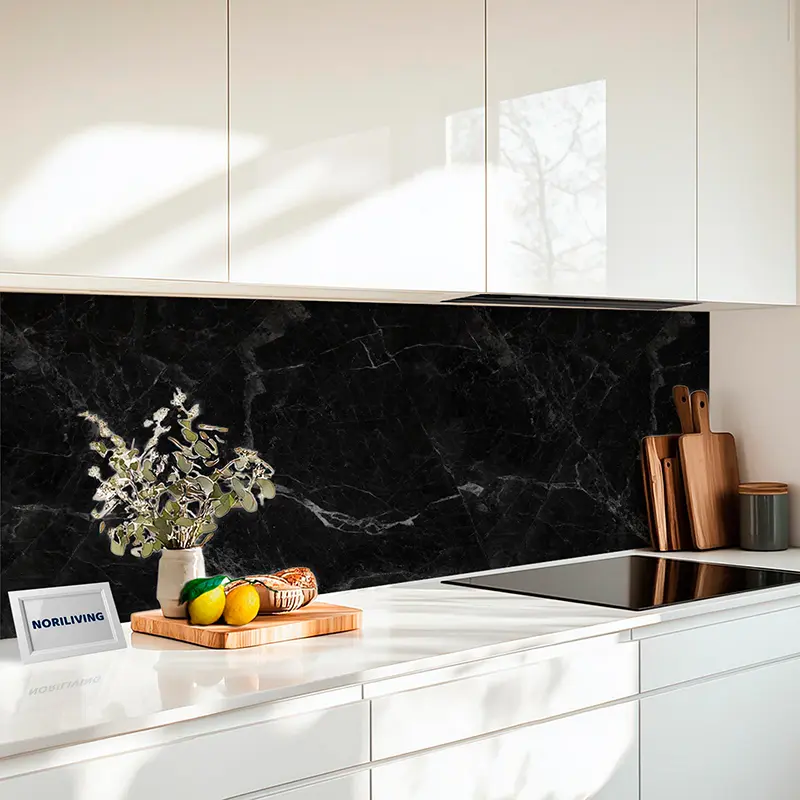 Klebefolie Marmor schwarz-grau 007