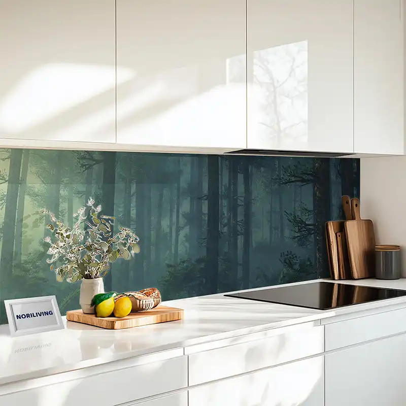 Küchenrückwand Alu Wald in den Strahlen der Morgensonne 419 Küchenrückwand Alu Wald in den Strahlen der Morgensonne 419