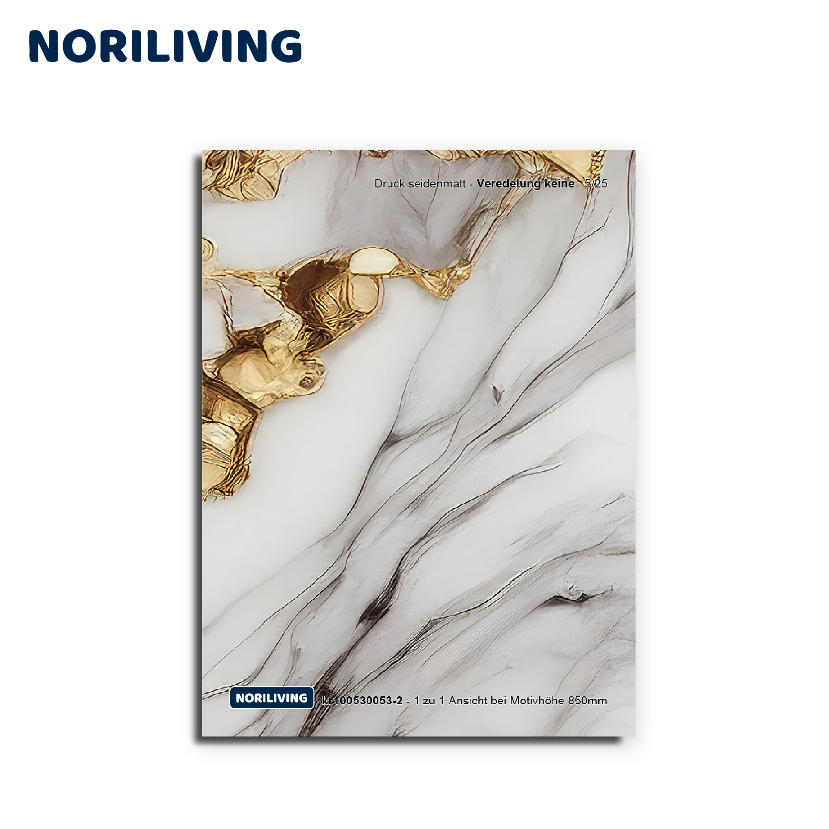 Dekorative Platte mit goldenen Akzenten und Marmor-Effekt Detailansicht einer dekorativen Platte mit goldenen Akzenten auf marmorierter Oberfläche von Noriliving