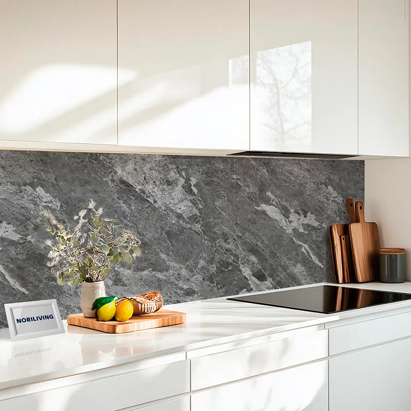 Klebefolie Marmorstruktur mittelgrau 006 schwarz-weiß