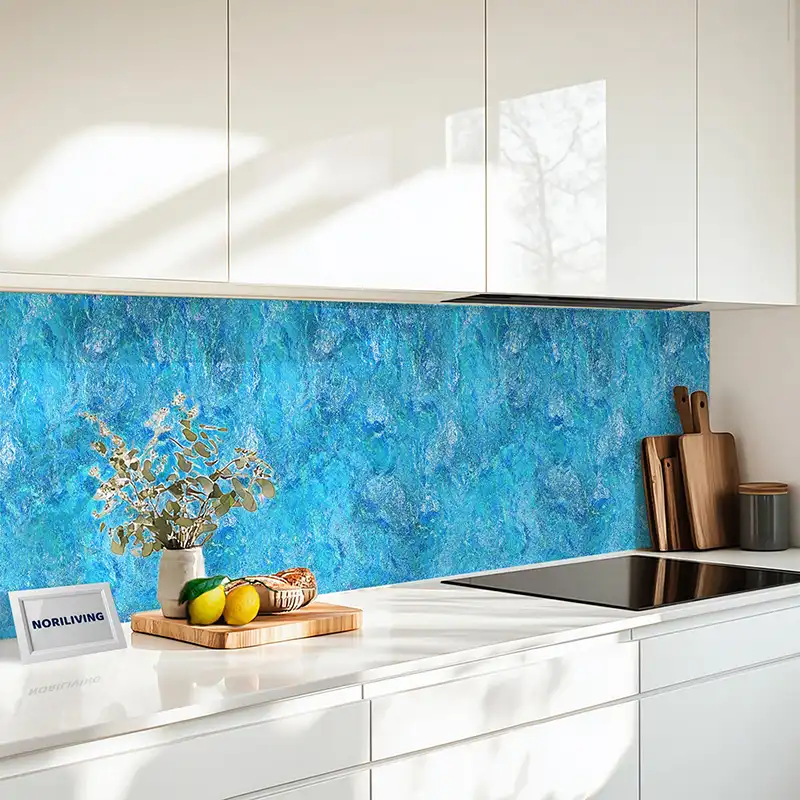 Küchenrückwand Echtglasoptik Profiline Wasser Optik blau 112 Küchenrückwand Echtglasoptik Profiline Wasser Optik blau 112