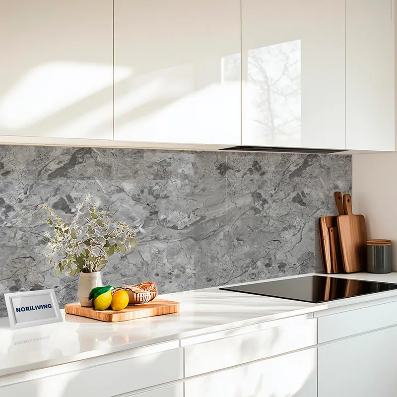 Klebefolie Marmor mittelgrau 010 schwarz-weiß