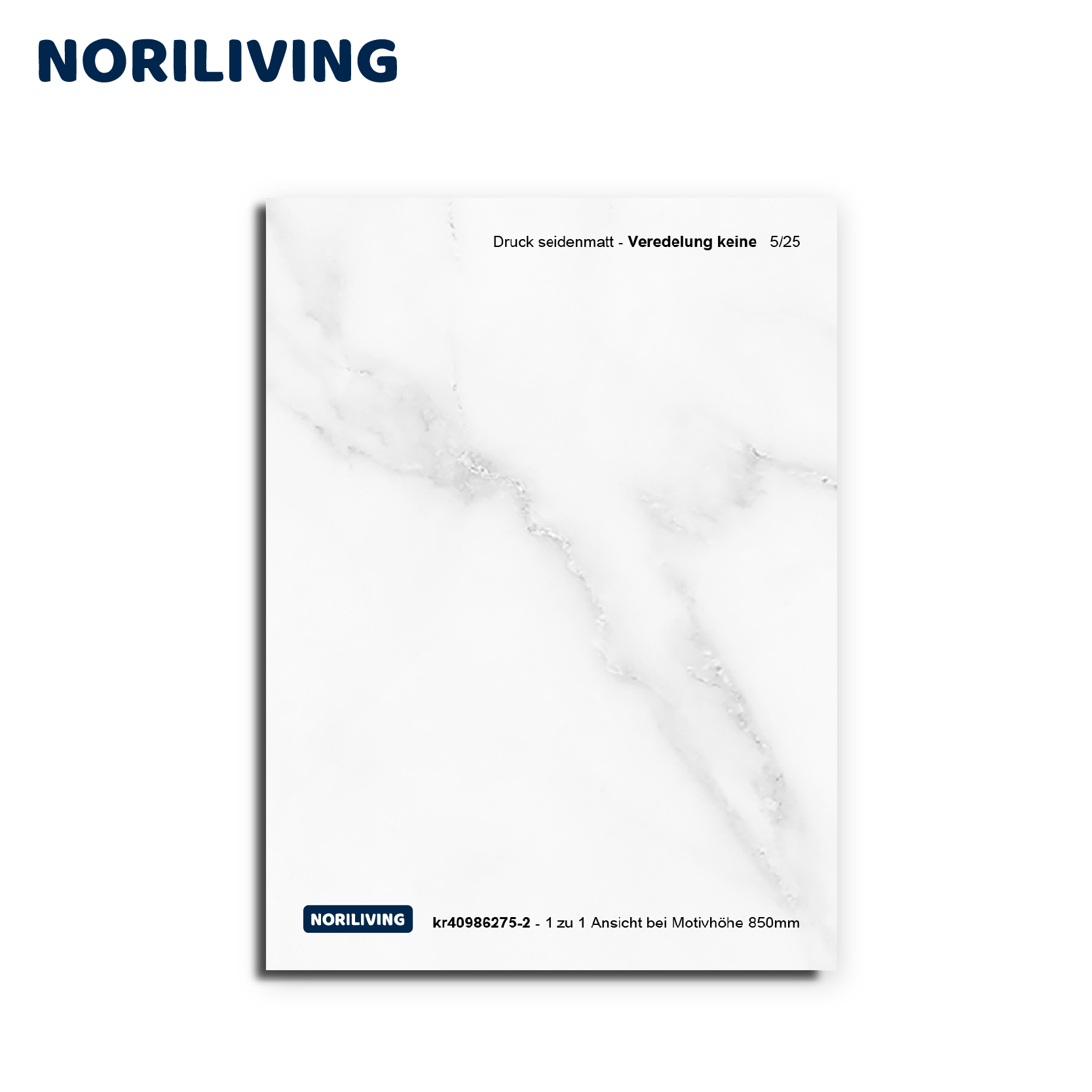 NORILIVING Druck seidenmatt ohne Veredelung, Motivhöhe 850mm NORILIVING seidenmatter Druck, keine Veredelung, Größe 850mm