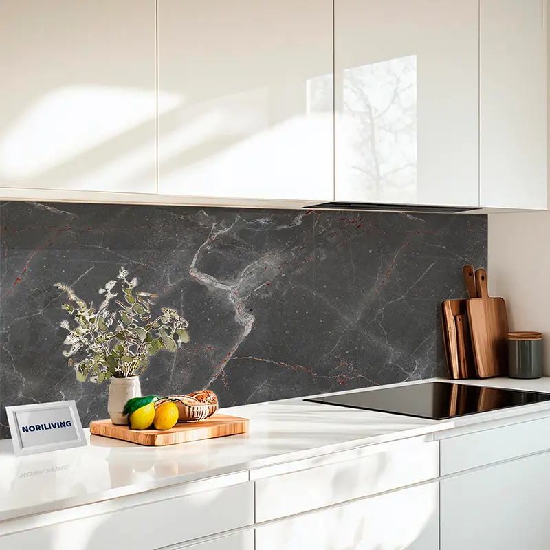 Fliesenfolie Premium Marmor dunkelgrau 009